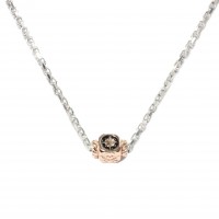 925 SILVER NECKLACE/BLACK ENAMEL CL-OCE51NO