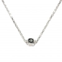925 SILVER NECKLACE/BLACK ENAMEL CL-OCE51NR