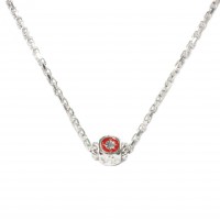 925 SILVER NECKLACE/RED ENAMEL CL-OCE51RR
