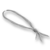 Rhodium colour multistrand necklace with 925 silver beads cl-venere02l