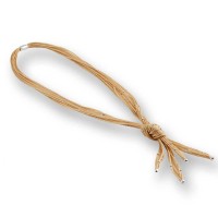 Golden colour multistrand necklace with 925 silver beads cl-venere03l