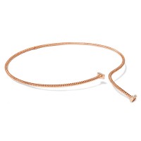 Choker in rose gold-plated silver with crystals cliside02m