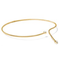 Choker in yellow gold-plated silver with crystals cliside00t