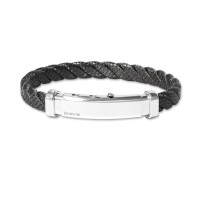 Black rhodium 925 silver bracelet, rhodium plated clasp br-ercole02