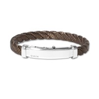 Brown rhodium 925 silver bracelet, rhodium plated clasp br-ercole03