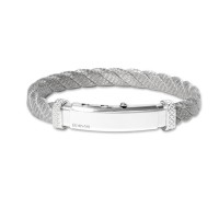 Rhodium plated 925 silver bangle br-ercole04