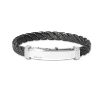Black rhodium 925 silver bracelet, rhodium plated clasp br-ercole05