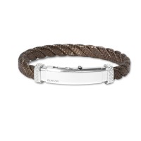 Brown rhodium 925 silver bracelet, rhodium plated clasp br-ercole06