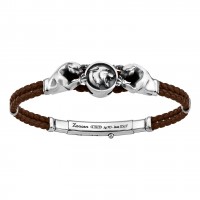 Zancan Bracelet Silver Leather EXB948-MA