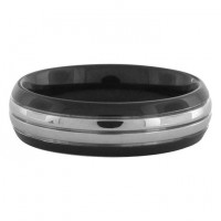 Inox Men's Ring With Smooth Finish In Black PVD