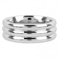 Inox Ring With Three Polished Plain Grooves