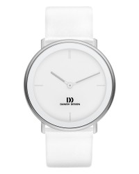 Danish Design White Leather Band Stainless Steel Men's Watch