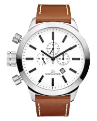 Danish Design Brown Leather Band Steel Chronograph Men's Watch