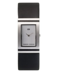 Danish Design Black Leather Band Stainless Steel Men's Watch