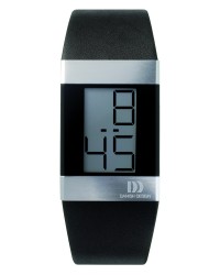 Danish Design Black Leather Band Stainless Steel Men's Watch