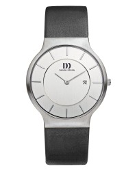 Danish Design Black Leather Band Stainless Steel Men's Watch