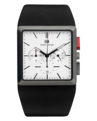 Danish Design Leather Band Stainless Steel Chronograph Men's Watch