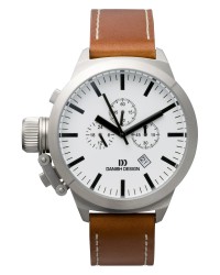 Danish Design Brown Leather Band Steel Chronograph Men's Watch
