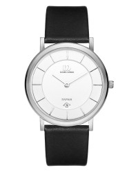 Danish Design Black Leather Band Titanium Men's Watch