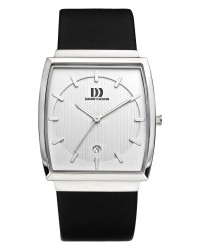 Danish Design Black Leather Band Stainless Steel Men's Watch