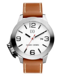 Danish Design Brown Leather Band Stainless Steel Men's Watch