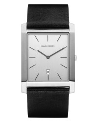 Danish Design Black Leather Band Stainless Steel Men's Watch