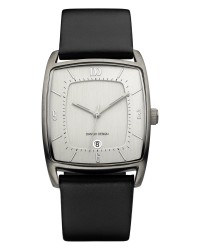 Danish Design Black Leather Band Titanium Men's Watch