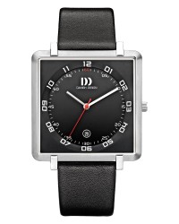 Danish Design Black Leather Band Titanium Men's Watch