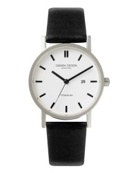 Danish Design Leather Band Titanium Men's Watch