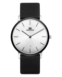 Danish Design Leather Band Stainless Steel & Ceramic Men's Watch