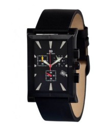 Danish Design Leather Band Stainless Steel Chronograph Men's Watch
