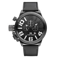 Danish Design Leather Band Stainless Steel Chronograph Men's Watch