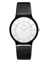 Danish Design Black Leather Band Ceramic Men's Watch
