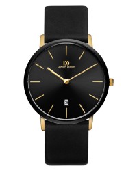 Danish Design Leather Band Stainless Steel & Ceramic Men's Watch