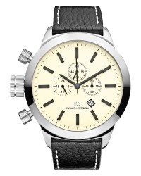 Danish Design Leather Band Stainless Steel Chronograph Men's Watch