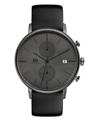 Danish Design Leather Band Stainless Steel Chronograph Men's Watch