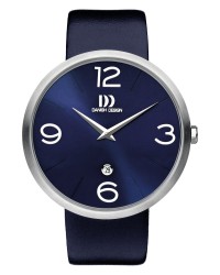 Danish Design Blue Leather Band Stainless Steel Men's Watch