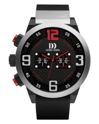 Danish Design Rubber Band Stainless Steel Chronograph Men's Watch