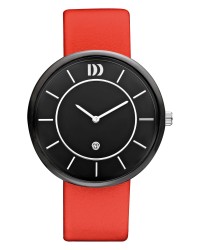 Danish Design Red Leather Band Ceramic Men's Watch