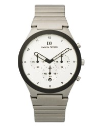 Danish Design Silver Stainless Steel Chronograph Men's Watch