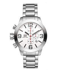 Danish Design Silver Stainless Steel Chronograph Men's Watch