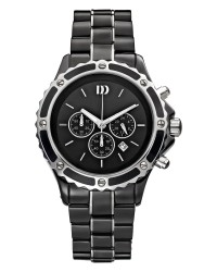 Danish Design Black Stainless Steel & Ceramic Chronograph Men's Watch