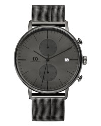 Danish Design Black Mesh Band Stainless Steel Chronograph Men's Watch