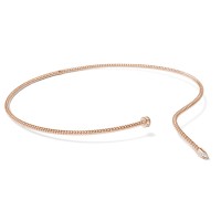 Choker in rose gold-plated silver with crystals cliside02c