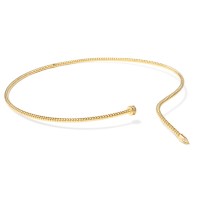 Choker in yellow gold-plated silver with crystals cliside00c