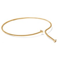 Choker in yellow gold-plated silver with crystals cliside00m
