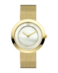 Danish Design Gold Mesh Band Stainless Steel Women's Watch No Markers