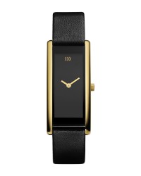 Danish Design Leather Band Stainless Steel Women's Watch No Markers