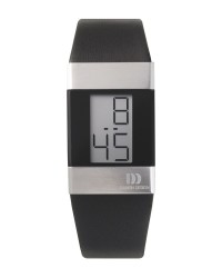 Danish Design Black Leather Band Stainless Steel Women's Watch