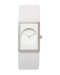 Danish Design Leather Band Stainless Steel Women's Watch No Markers